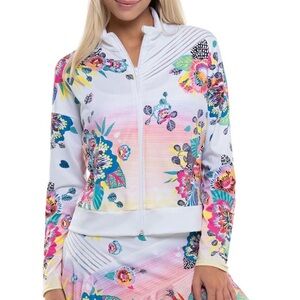 Lucky In Love Women Tennis Jacket Small (4-6) Vibrants Colors
